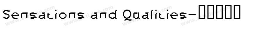Sensations and Qualities字体转换